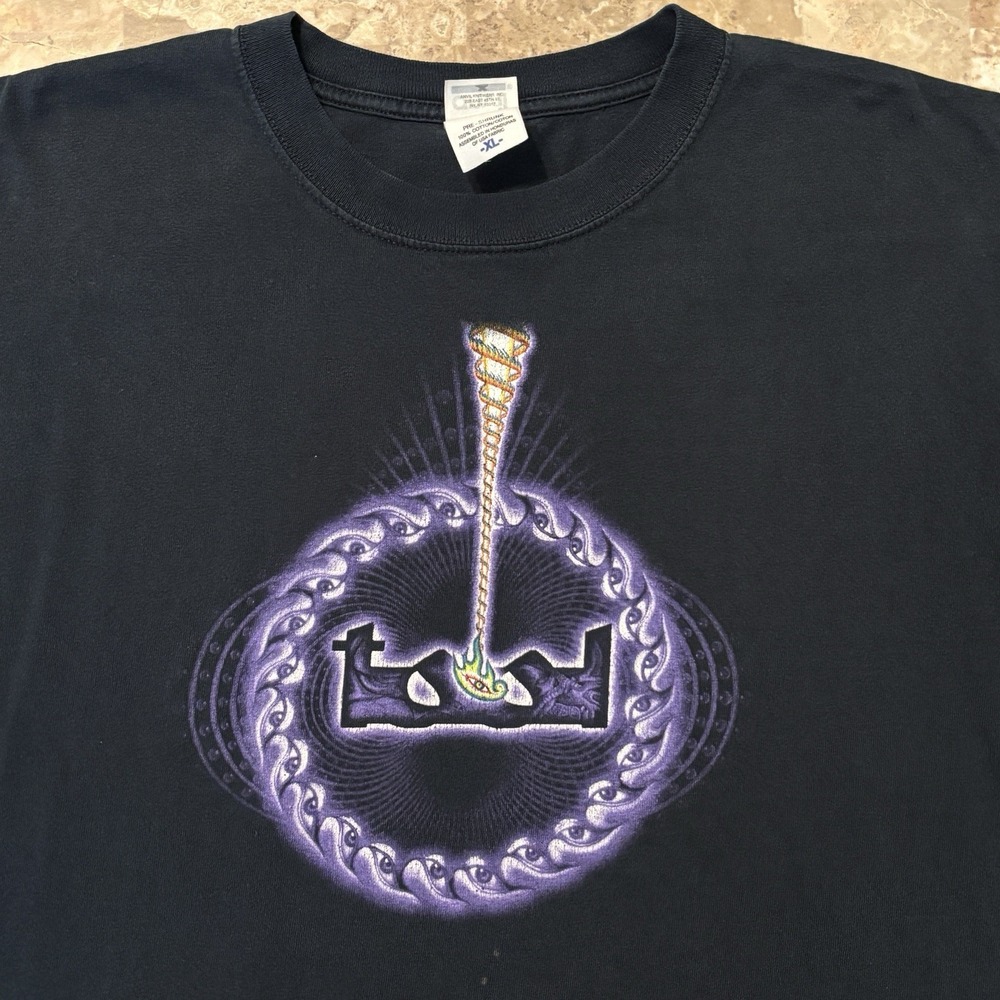 Vintage Tool Shirt Mens XL Black Lateralus Spiral Short Sleeve Tee Anvil Y2K